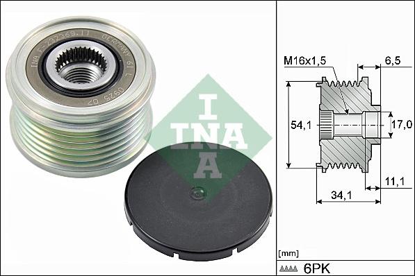 INA 535 0179 10 - Puleggia cinghia, Alternatore autozon.pro