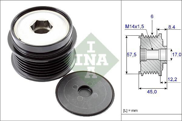 INA 535 0174 10 - Puleggia cinghia, Alternatore autozon.pro