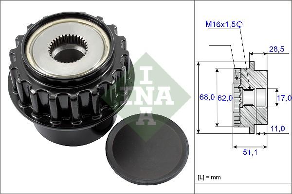 INA 535 0175 10 - Puleggia cinghia, Alternatore autozon.pro