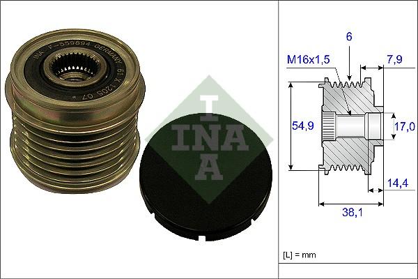 INA 535 0176 10 - Puleggia cinghia, Alternatore autozon.pro