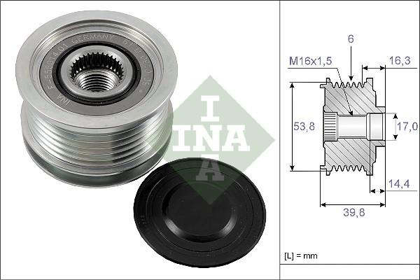 INA 535 0170 10 - Puleggia cinghia, Alternatore autozon.pro