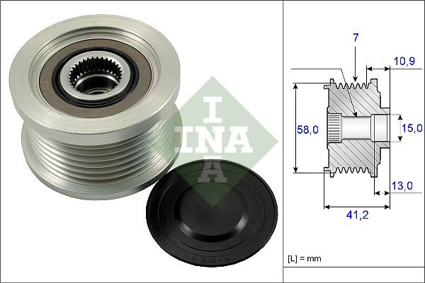 INA 535 0173 10 - Puleggia cinghia, Alternatore autozon.pro