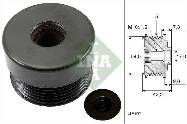 INA 535 0172 10 - Puleggia cinghia, Alternatore autozon.pro