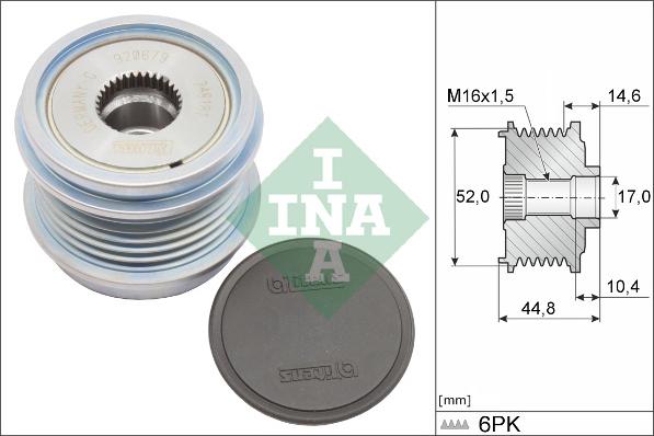 INA 535 0343 10 - Puleggia cinghia, Alternatore autozon.pro