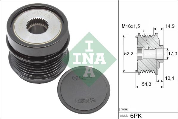 INA 535 0342 10 - Puleggia cinghia, Alternatore autozon.pro