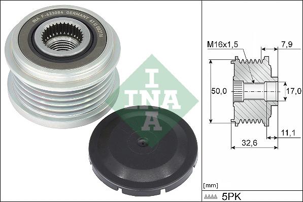 INA 535 0359 10 - Puleggia cinghia, Alternatore autozon.pro