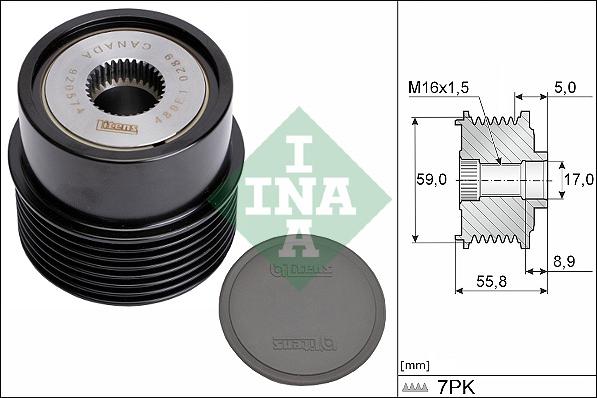 INA 535 0354 10 - Puleggia cinghia, Alternatore autozon.pro