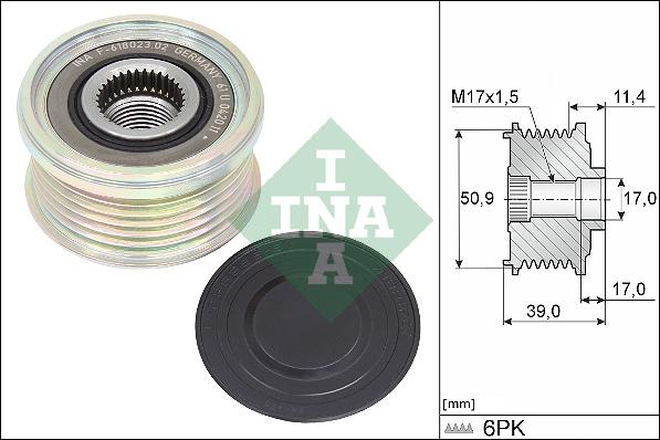 INA 535 0358 10 - Puleggia cinghia, Alternatore autozon.pro