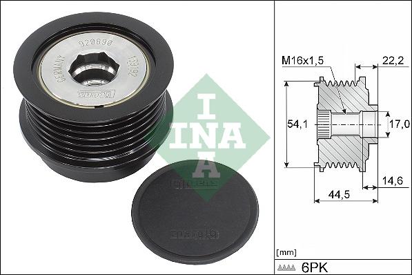 INA 535 0352 10 - Puleggia cinghia, Alternatore autozon.pro