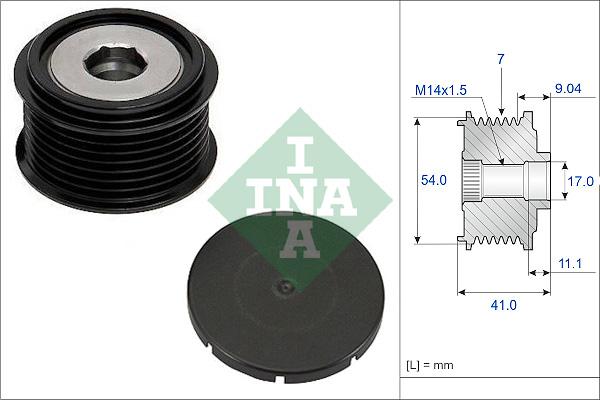 INA 535 0366 10 - Puleggia cinghia, Alternatore autozon.pro