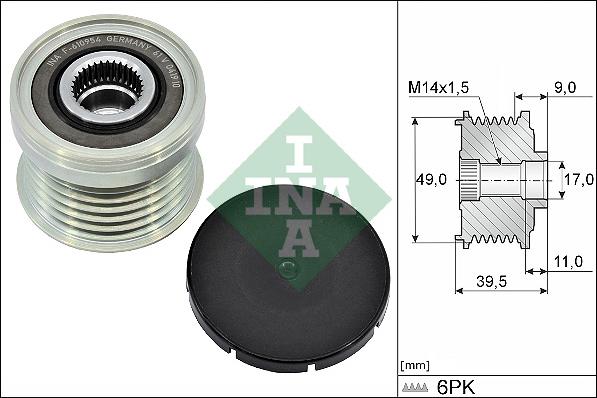 INA 535 0361 10 - Puleggia cinghia, Alternatore autozon.pro