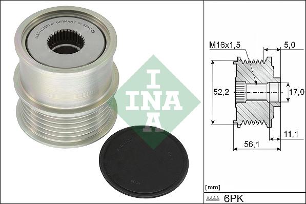 INA 535 0363 10 - Puleggia cinghia, Alternatore autozon.pro