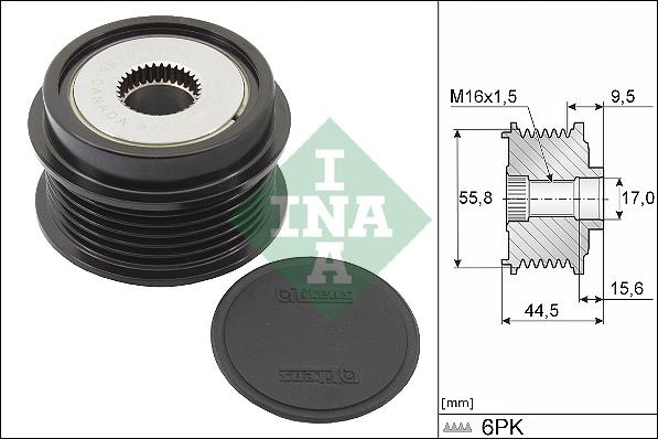 INA 535 0319 10 - Puleggia cinghia, Alternatore autozon.pro