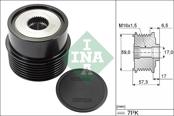 INA 535 0314 10 - Puleggia cinghia, Alternatore autozon.pro