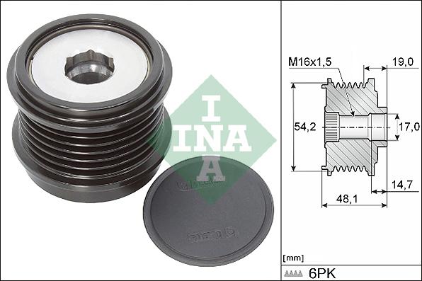 INA 535 0310 10 - Puleggia cinghia, Alternatore autozon.pro