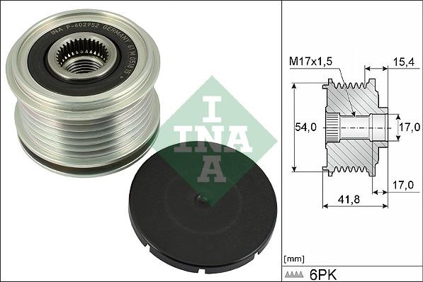 INA 535 0317 10 - Puleggia cinghia, Alternatore autozon.pro