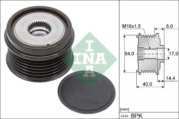 INA 535 0334 10 - Puleggia cinghia, Alternatore autozon.pro