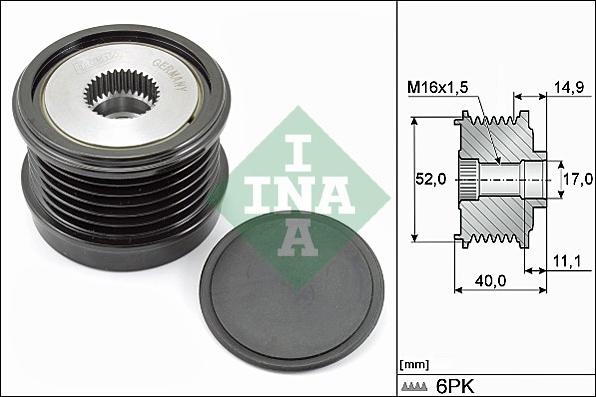 INA 535 0293 10 - Puleggia cinghia, Alternatore autozon.pro