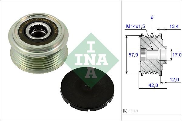 INA 535 0240 10 - Puleggia cinghia, Alternatore autozon.pro