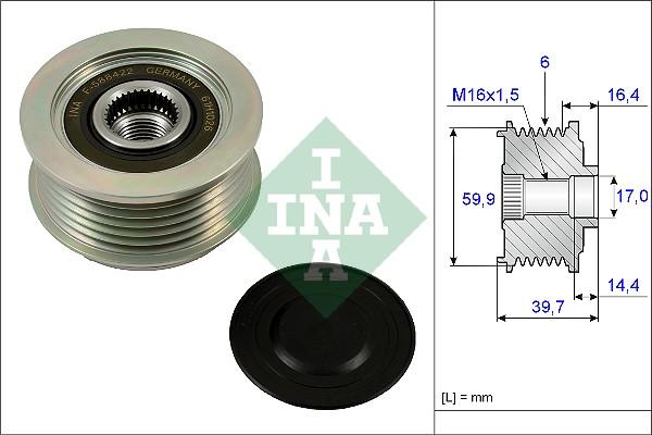 INA 535 0241 10 - Puleggia cinghia, Alternatore autozon.pro