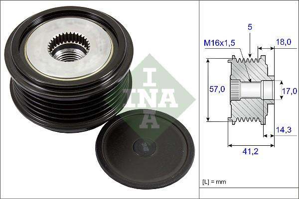 INA 535 0248 10 - Puleggia cinghia, Alternatore autozon.pro