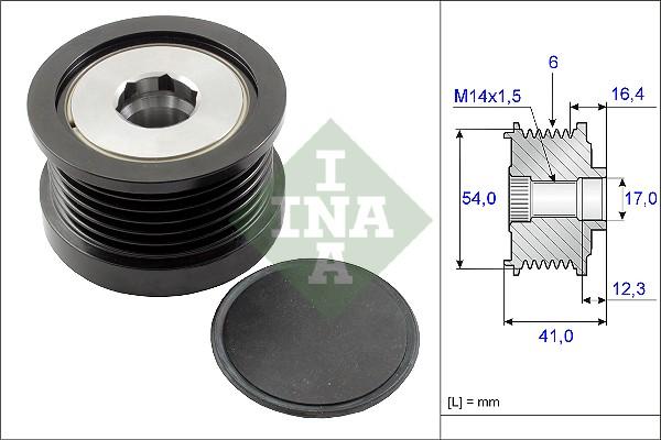 INA 535 0259 10 - Puleggia cinghia, Alternatore autozon.pro