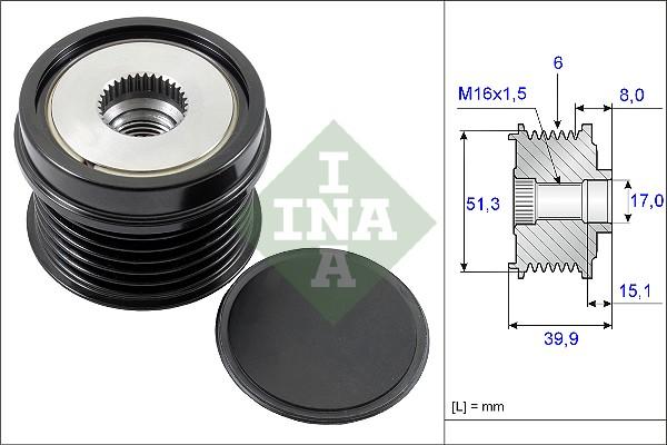 INA 535 0252 10 - Puleggia cinghia, Alternatore autozon.pro