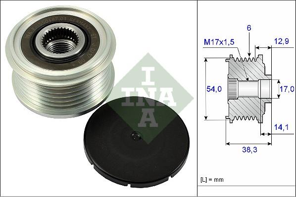 INA 535 0264 10 - Puleggia cinghia, Alternatore autozon.pro