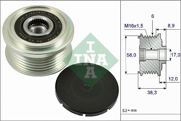 INA 535 0266 10 - Puleggia cinghia, Alternatore autozon.pro