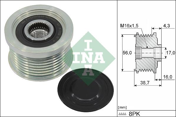 INA 535 0261 10 - Puleggia cinghia, Alternatore autozon.pro