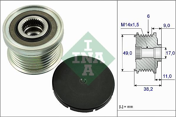 INA 535 0268 10 - Puleggia cinghia, Alternatore autozon.pro