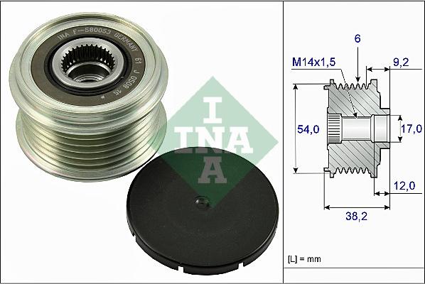 INA 535 0263 10 - Puleggia cinghia, Alternatore autozon.pro