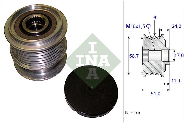 INA 535 0200 10 - Puleggia cinghia, Alternatore autozon.pro