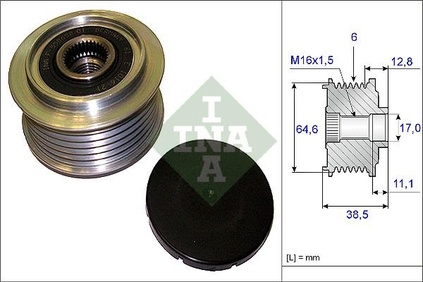 INA 535 0201 10 - Puleggia cinghia, Alternatore autozon.pro