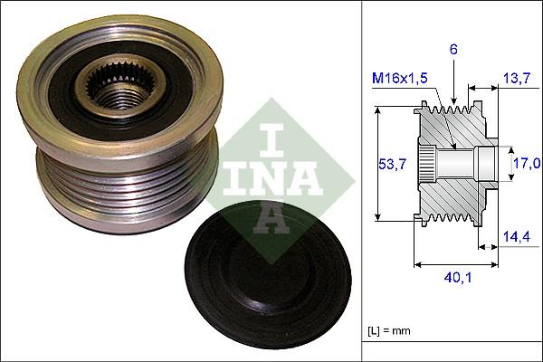 INA 535 0202 10 - Puleggia cinghia, Alternatore autozon.pro