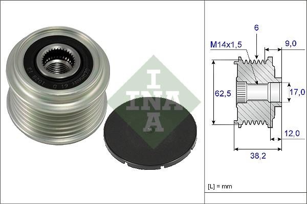 INA 535 0219 10 - Puleggia cinghia, Alternatore autozon.pro