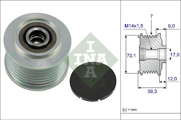 INA 535 0214 10 - Puleggia cinghia, Alternatore autozon.pro