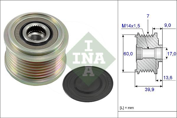 INA 535 0215 10 - Puleggia cinghia, Alternatore autozon.pro