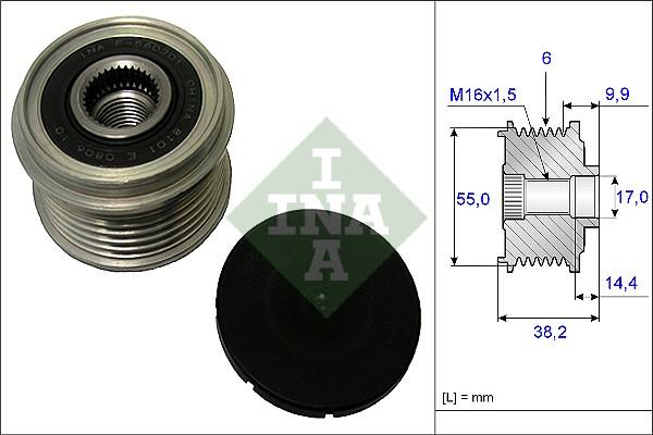 INA 535 0216 10 - Puleggia cinghia, Alternatore autozon.pro