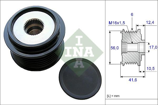 INA 535 0210 10 - Puleggia cinghia, Alternatore autozon.pro