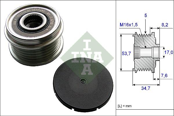 INA 535 0211 10 - Puleggia cinghia, Alternatore autozon.pro