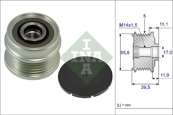 INA 535 0218 10 - Puleggia cinghia, Alternatore autozon.pro