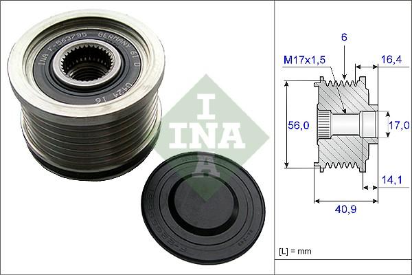 INA 535 0213 10 - Puleggia cinghia, Alternatore autozon.pro