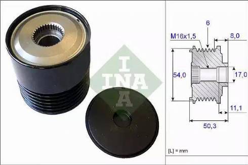 INA 535 0212 10 - Puleggia cinghia, Alternatore autozon.pro