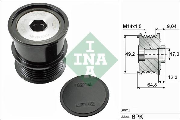 INA 535 0284 10 - Puleggia cinghia, Alternatore autozon.pro