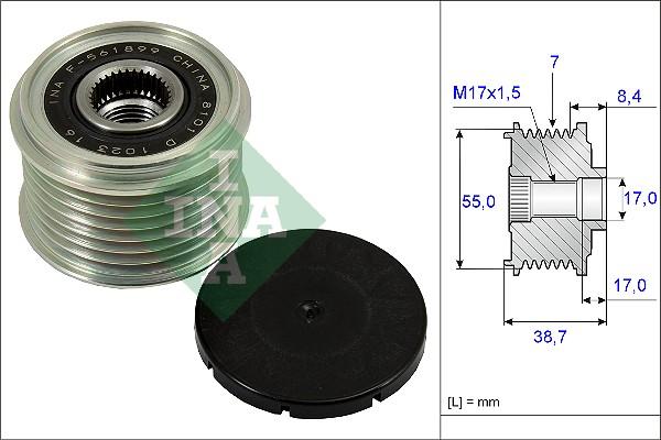 INA 535 0239 10 - Puleggia cinghia, Alternatore autozon.pro