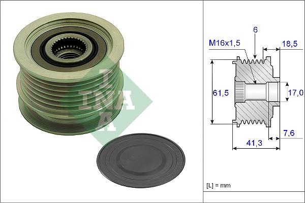 INA 535 0234 10 - Puleggia cinghia, Alternatore autozon.pro