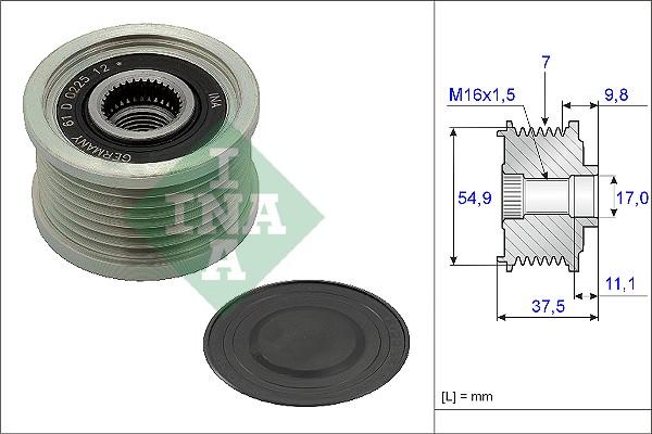 INA 535 0235 10 - Puleggia cinghia, Alternatore autozon.pro