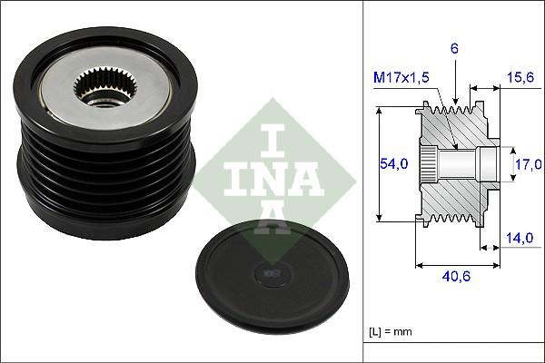 INA 535 0230 10 - Puleggia cinghia, Alternatore autozon.pro