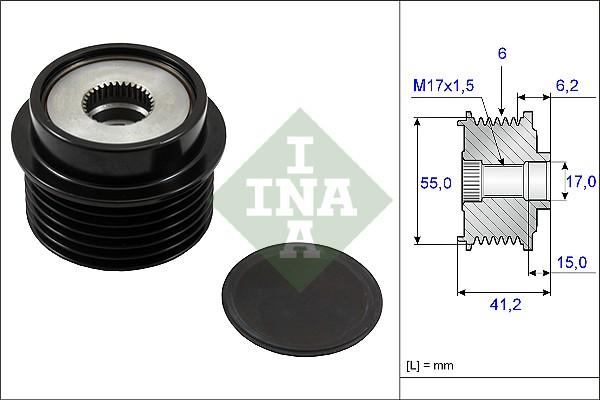 INA 535 0231 10 - Puleggia cinghia, Alternatore autozon.pro